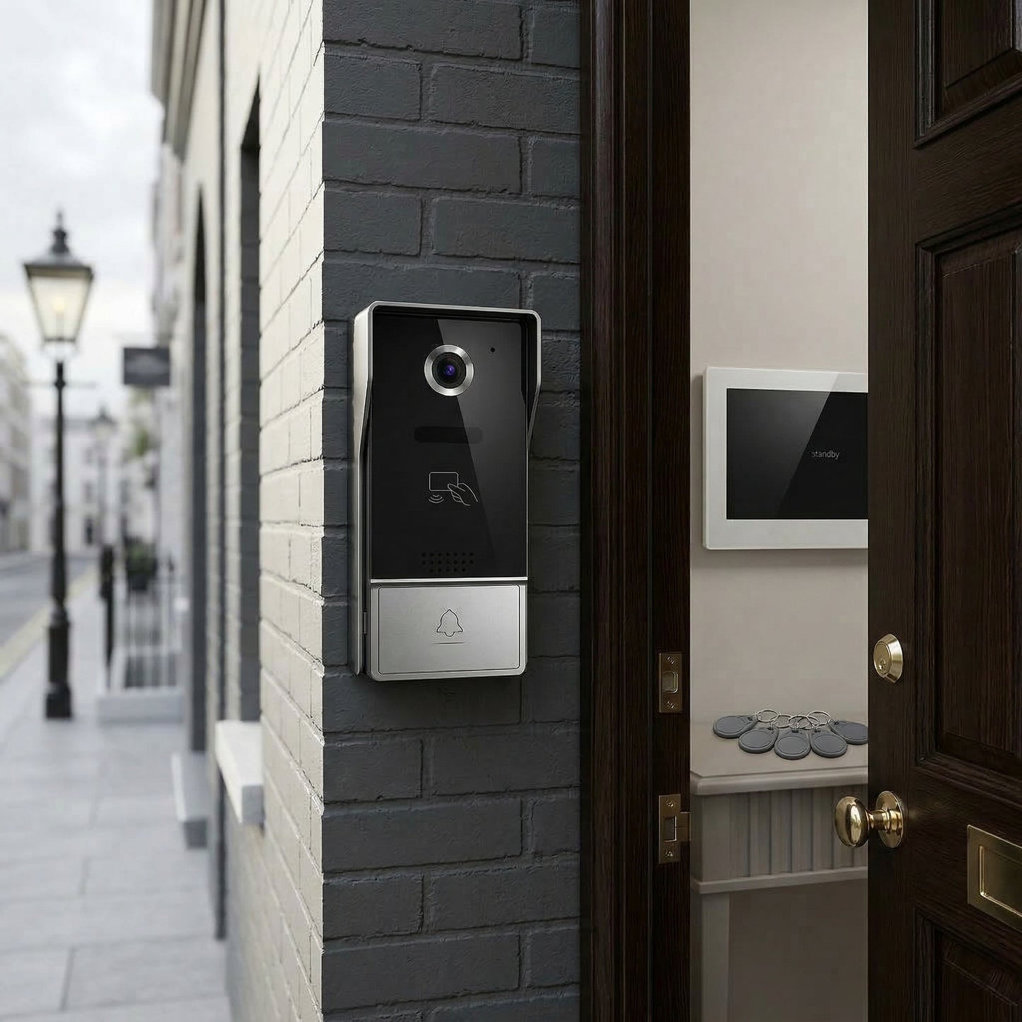 Visiophone filaire avec application – Écran 7 pouces, caméra 1080P et déverrouillage à distance