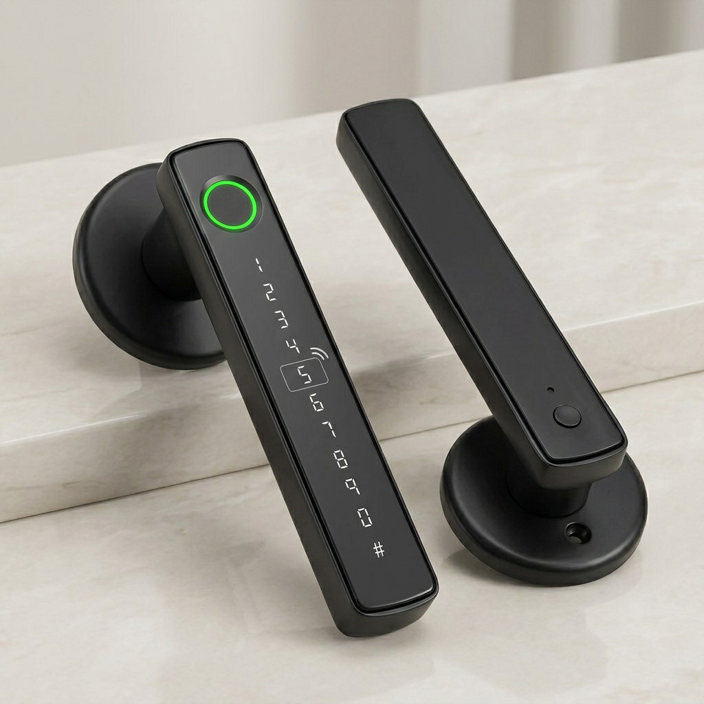 Serrure Intelligente Tuya - Empreinte, Code, Carte IC - App Smart Life