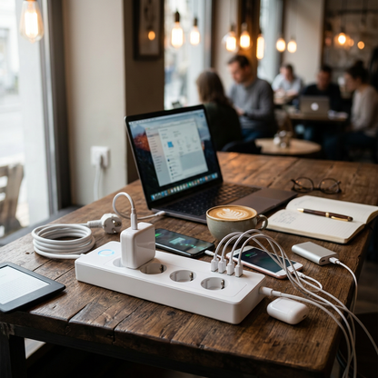 Multiprise WiFi Tuya 8 Ports - 4 Prises 4 USB Rapide Alexa Google