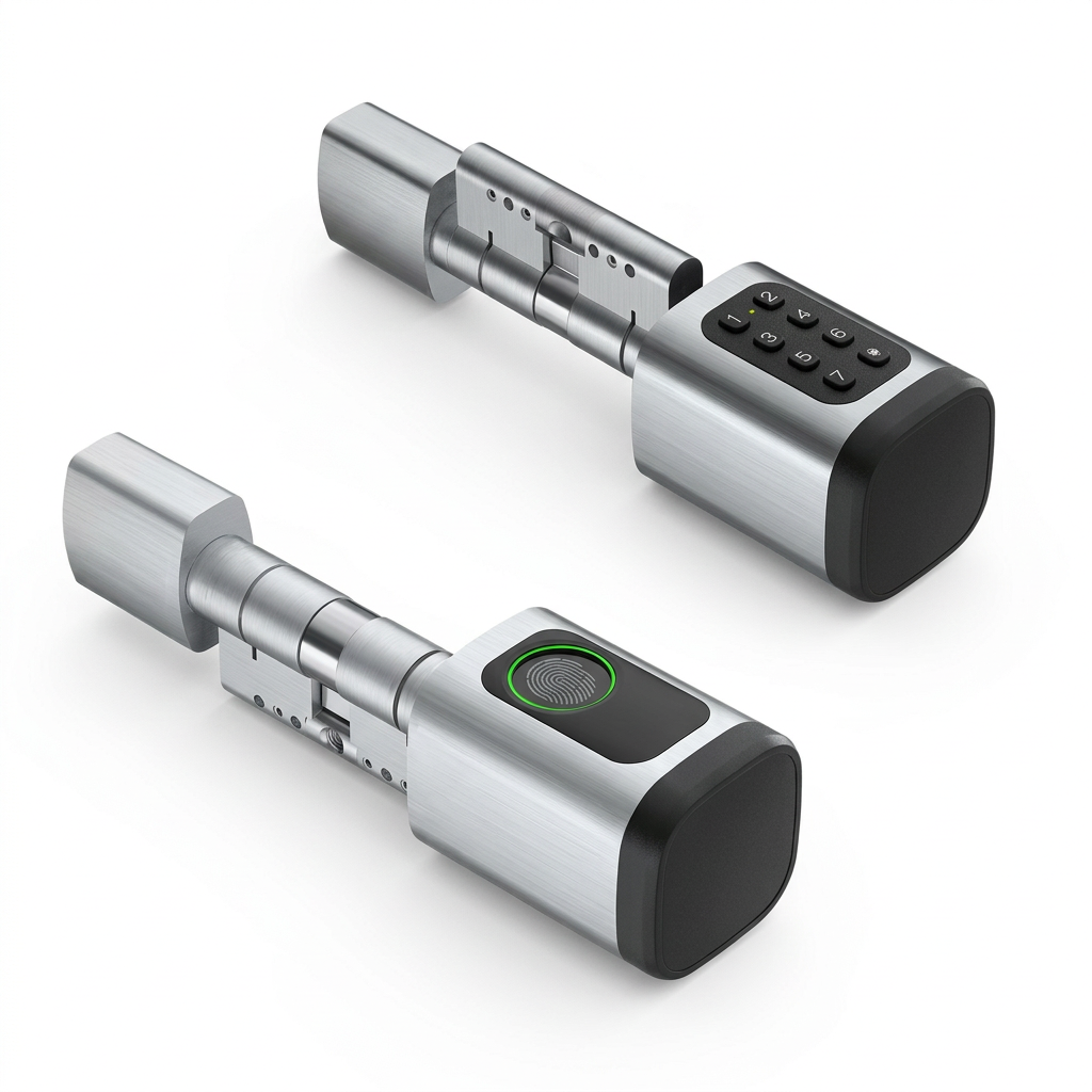 Cylindre Serrure Intelligente Tuya - Empreinte, Code, Carte, Clé Mécanique