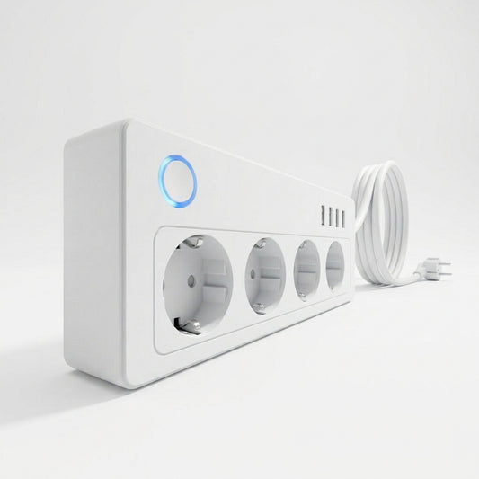 Multiprise WiFi Tuya 8 Ports - 4 Prises 4 USB Rapide Alexa Google