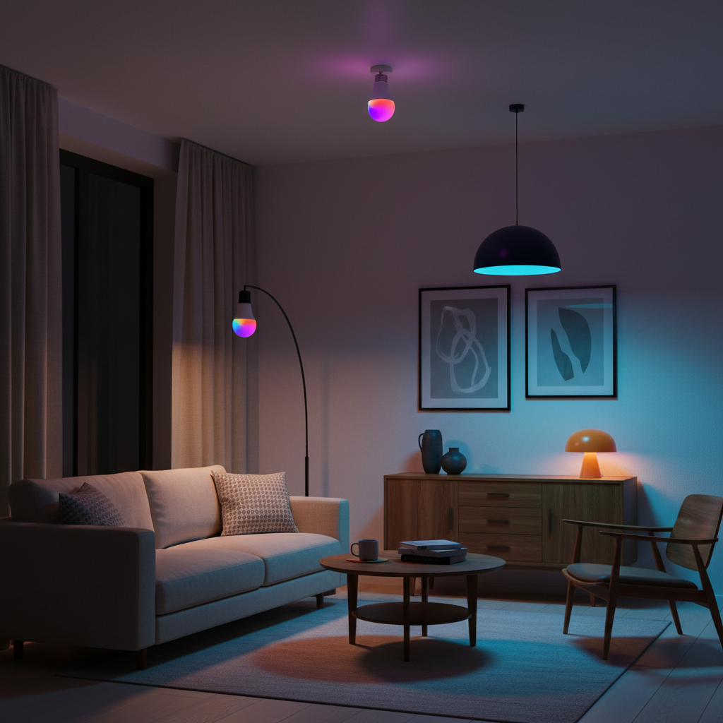 Ampoule LED E27 10W RGB Télécommande IR Multicolore