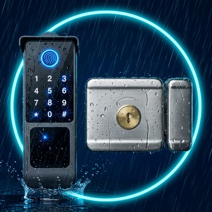 Serrure Intelligente Tuya WiFi - Empreintes, Code, RFID - IP65 Extérieur
